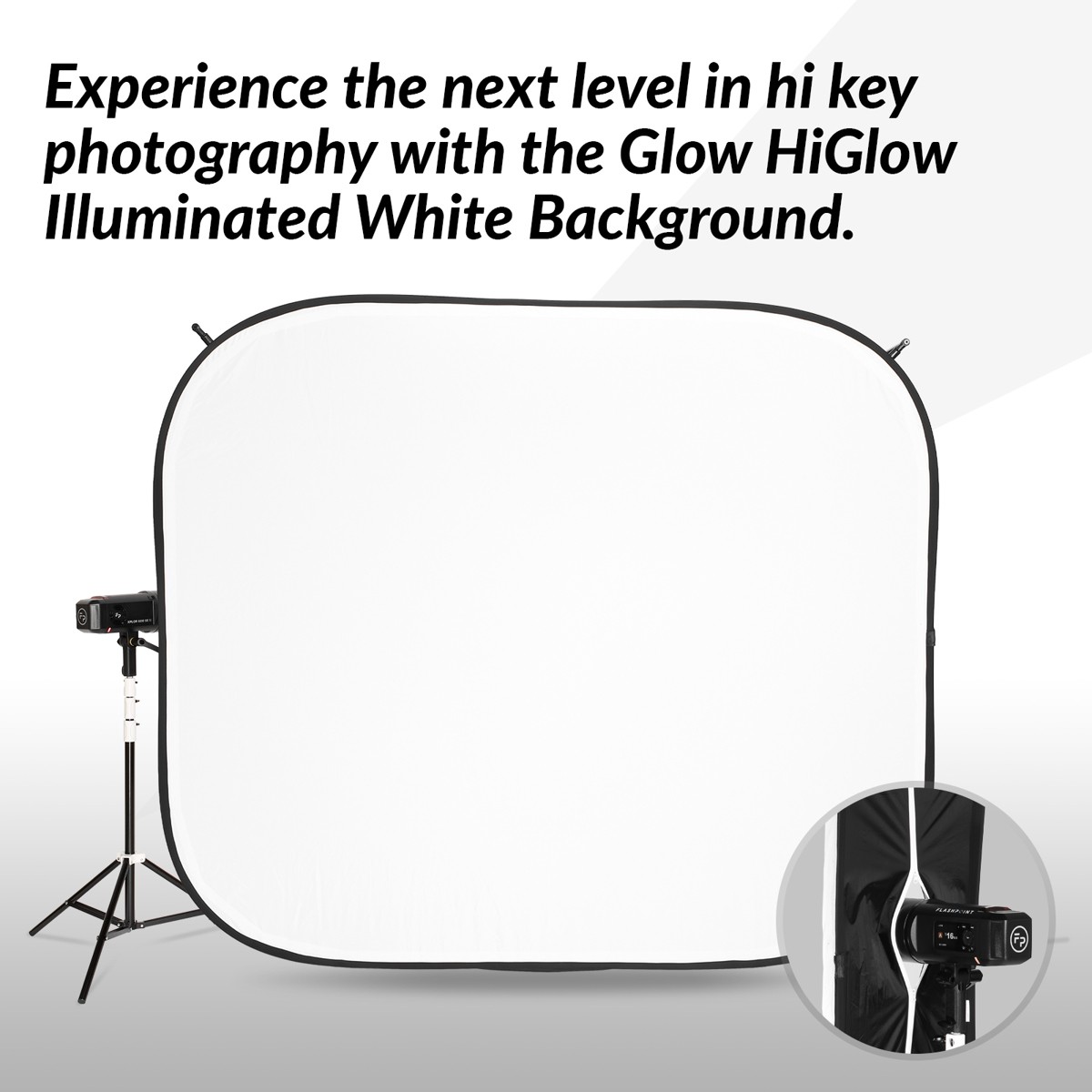 Glow 6×7′ HiGlow Illuminated White Background