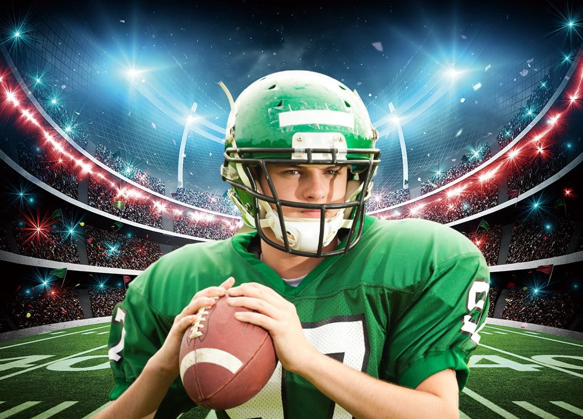 Football Field Backdrop Sports Stadium Auditorium Light Photography Background F