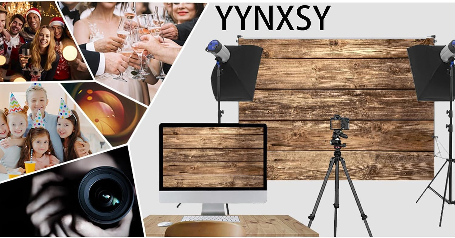 Rustic Wood Wall Backdrop Natural Brown Wooden Board Photography Background Baby