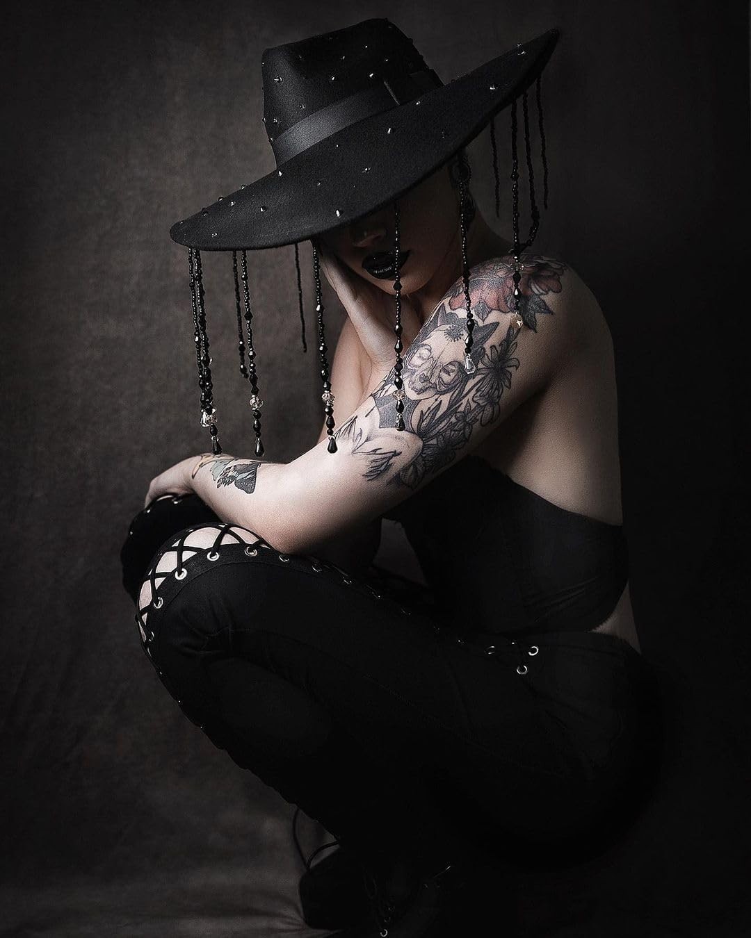5x7ft/1.5×2.2m Dark Backdrop Black Abtract Texture Portrait Photo Backgrounds…