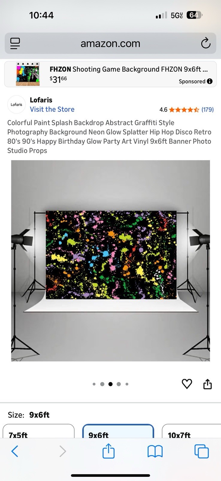 Colorful Paint Splash Backdrop Abstract Graffiti Style Photography 9ftx6ft