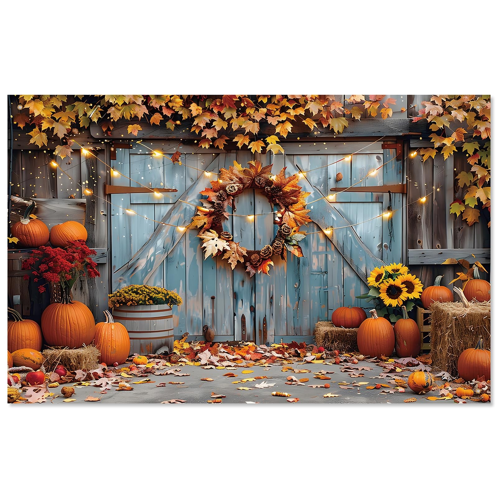 Fall Photography Backdrop Autumn Pumpkin Harvest Backdrop Photo Props Thanksg…