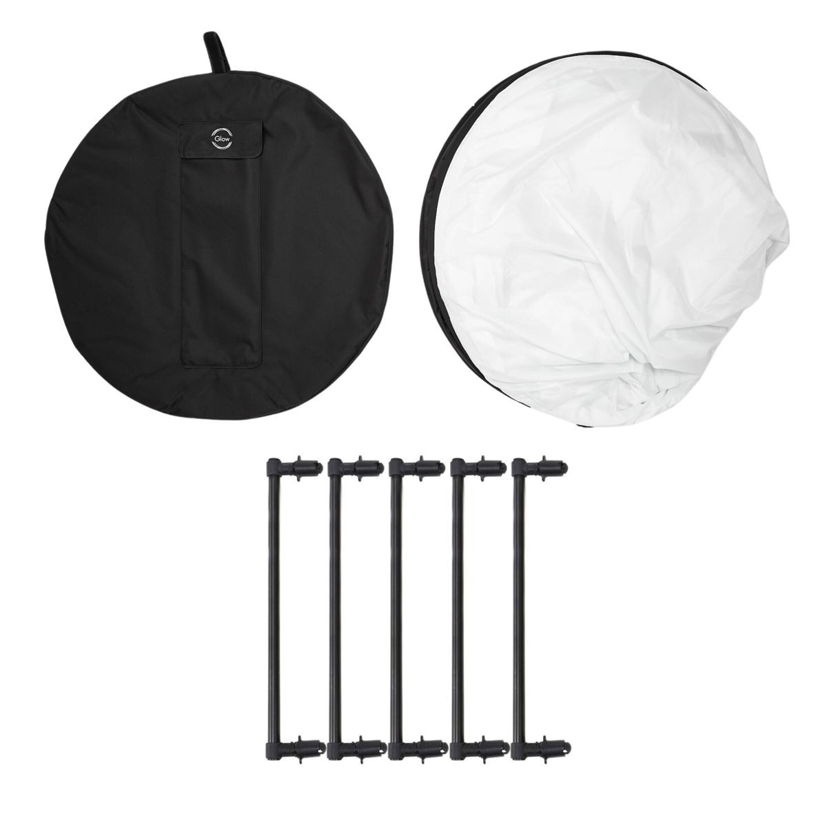 Glow 6×7′ HiGlow Illuminated White Background Kit With Studio Monolights and Lig