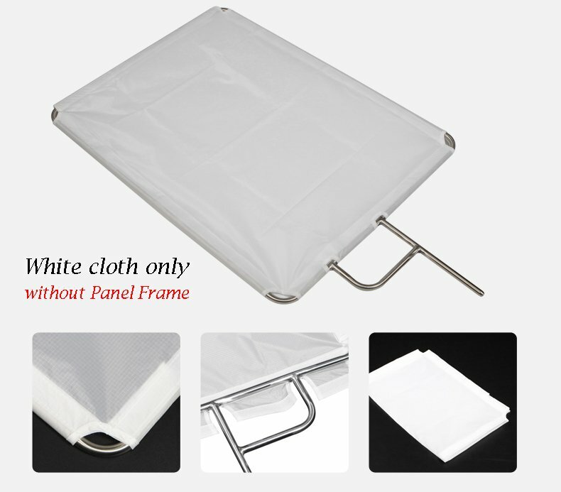 3 Sizes Stainless Flag Panel Cloth Reflector Diffuser for Photo Video Studio