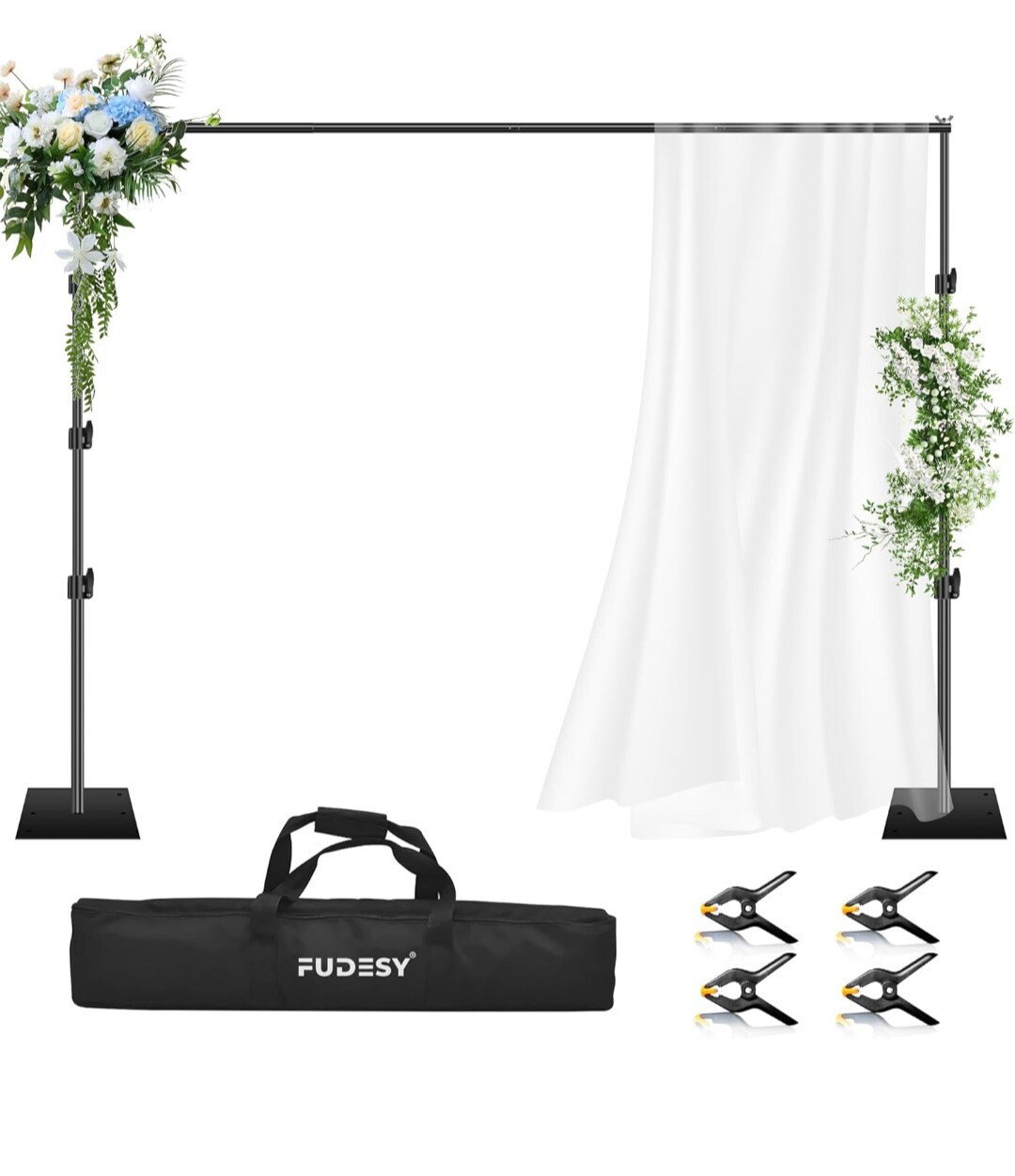 FUDESY Heavy Duty Backdrop Stand, 8.5x10ft Adjustable Photo Background Stand…