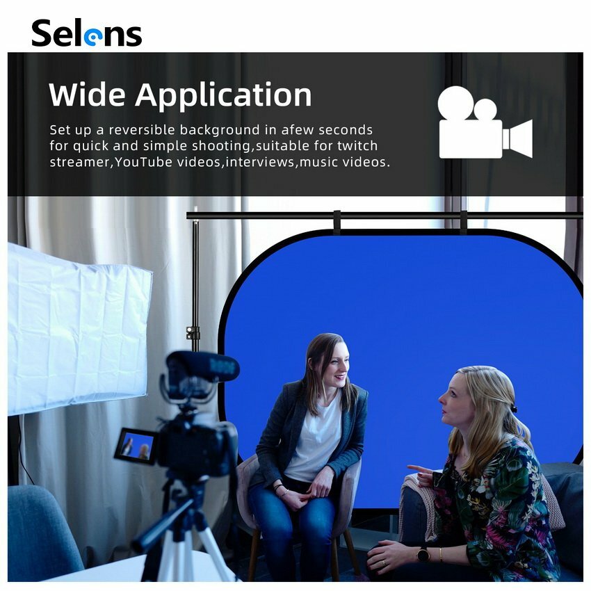 Selens Blue-Grey Backdrop Cloth Studio Two Sides Screen Background Photography