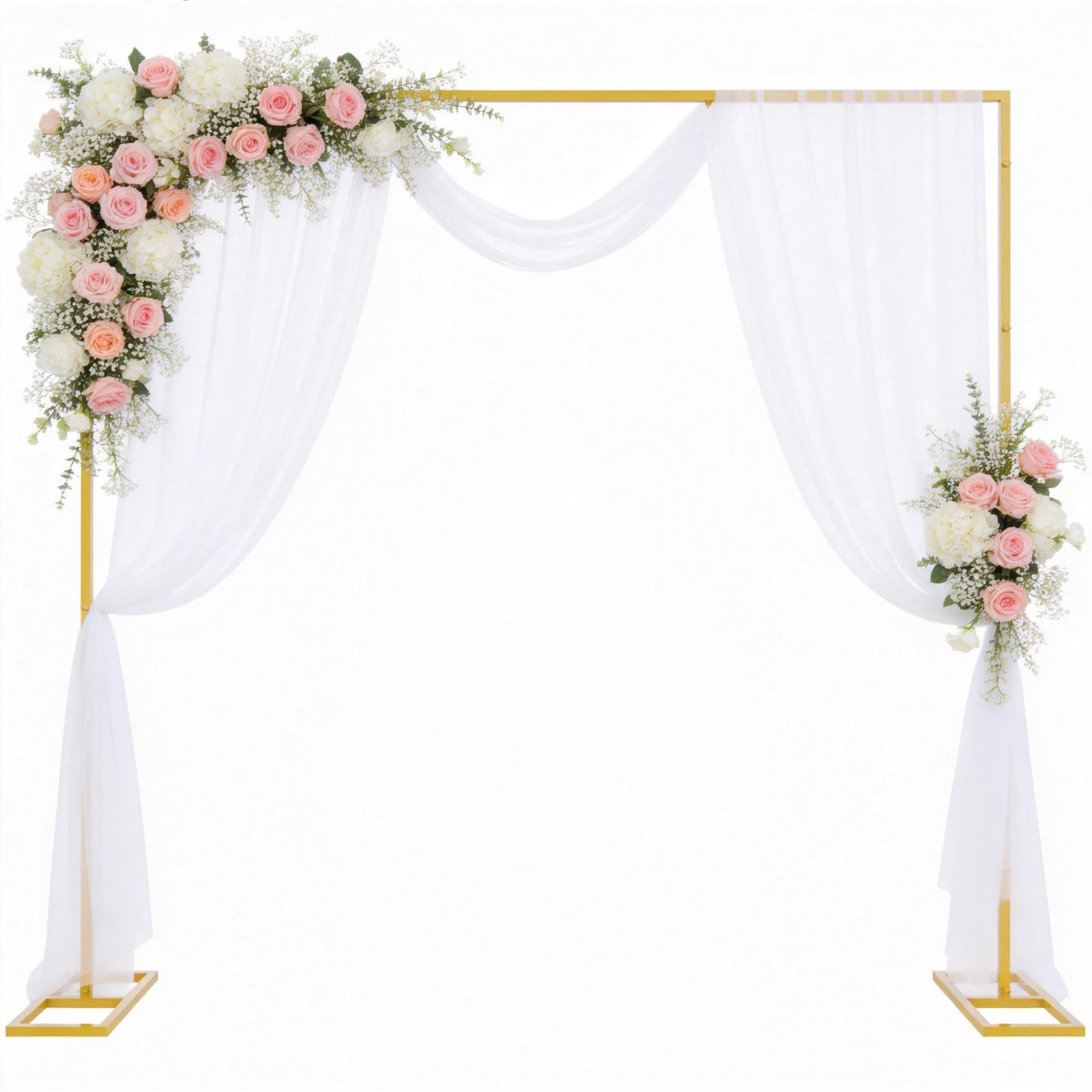 8FT x 8FT Backdrop Stand Heavy Duty Pipe and Drape Kit, Adjustable Square Gol…