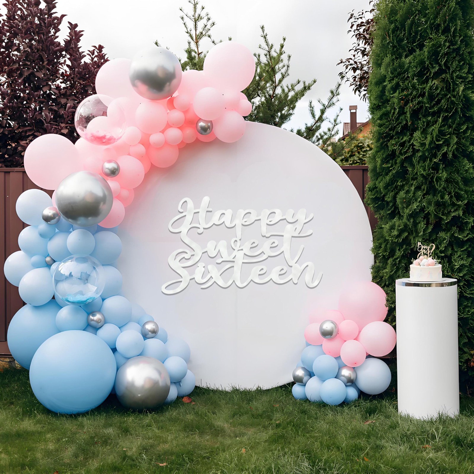 Happy Sweet Sixteen Felt Banner Sign for 16th Birthday Party Backdrop Decor