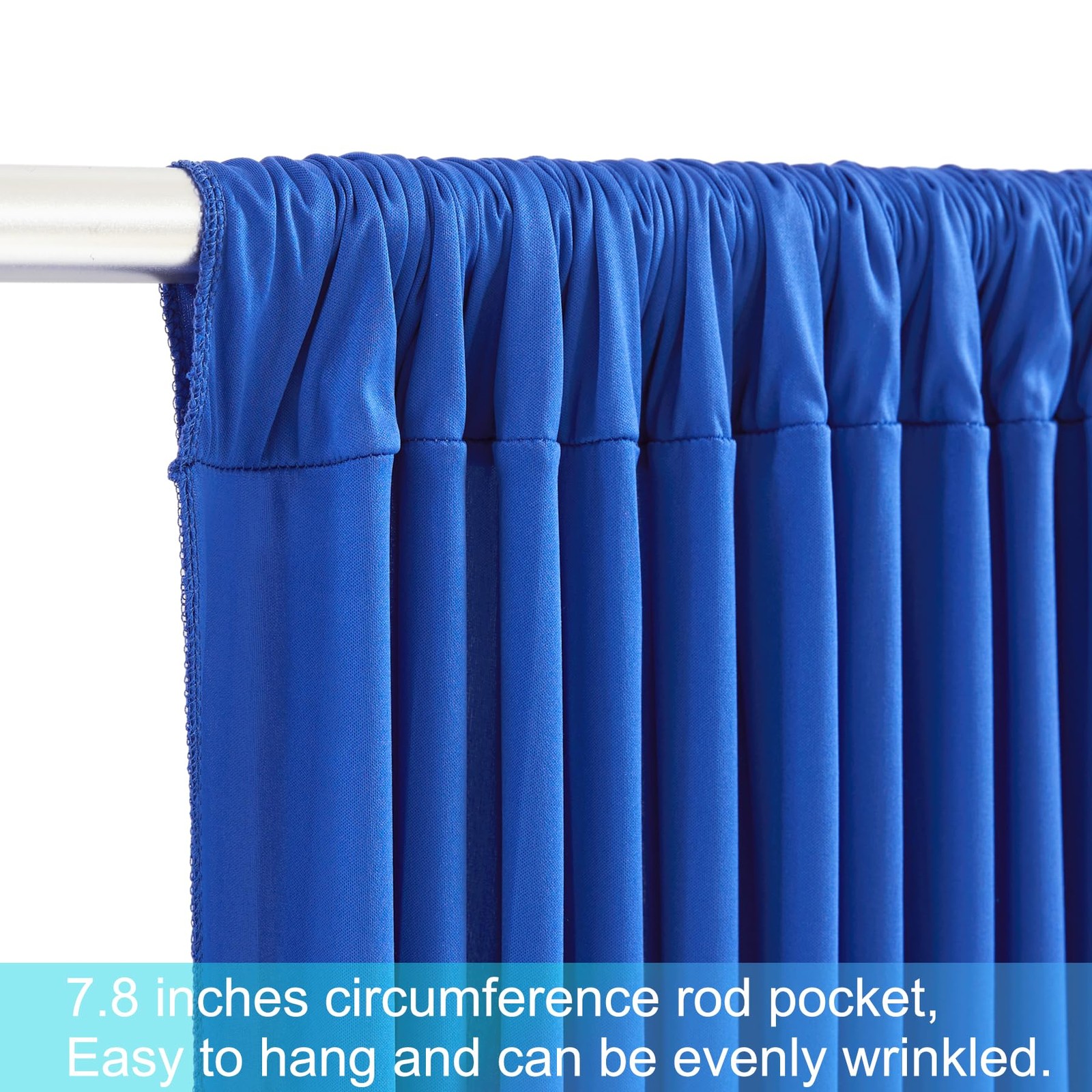 50ft x 12ft Royal Blue Backdrop 50FTx12FT (W5’xH12′, 10 Panels),