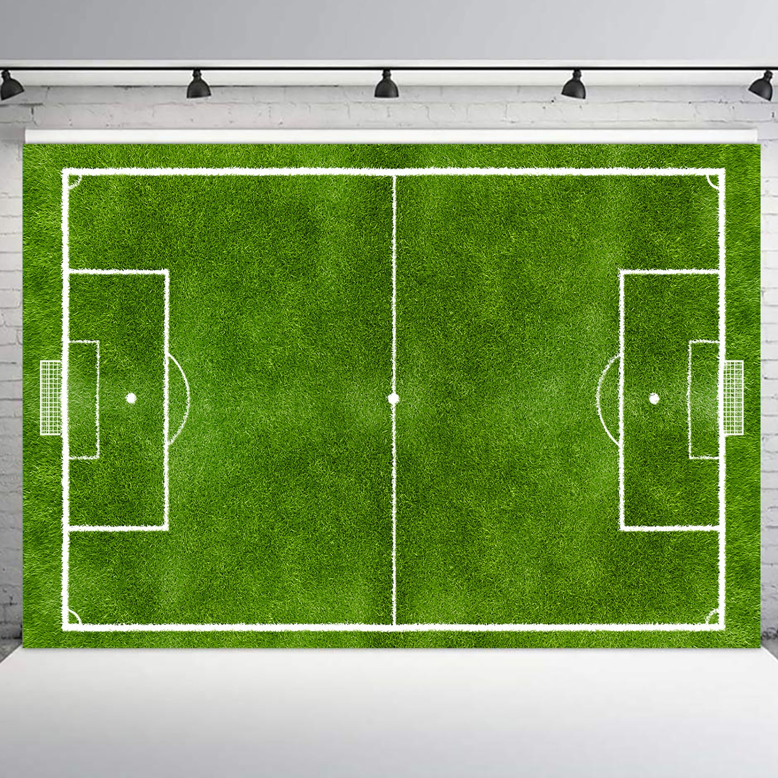 10x8ft Sports Green Soccer Field Background Boys Birthday Party Decorations