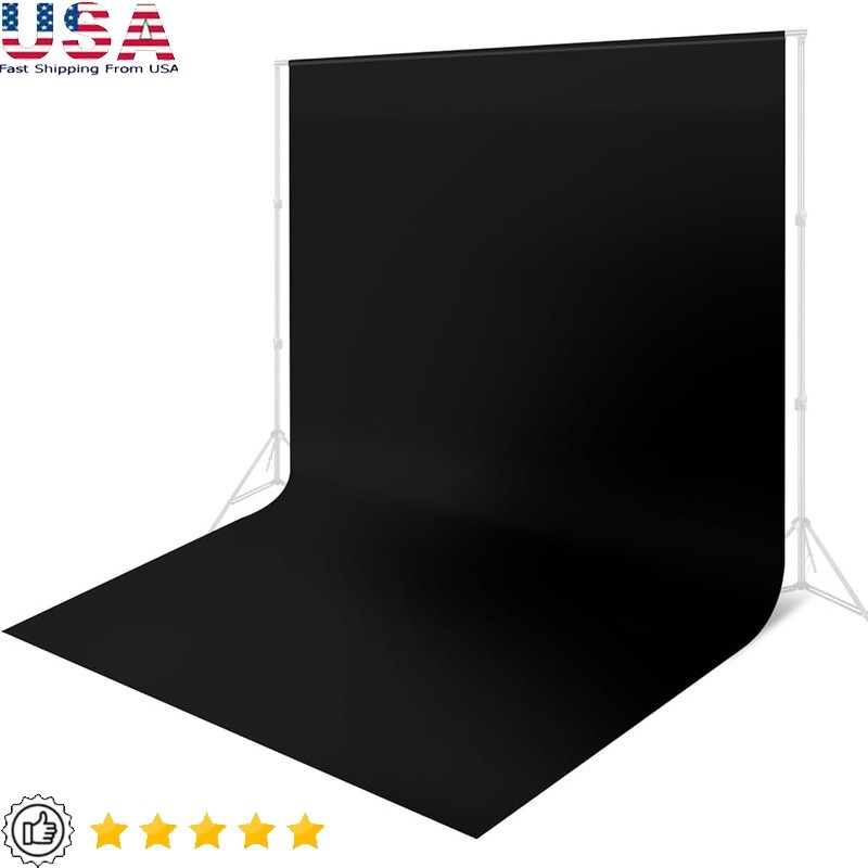 10X20FT Black Non Reflective Polyester Backdrop Durable Photography Background