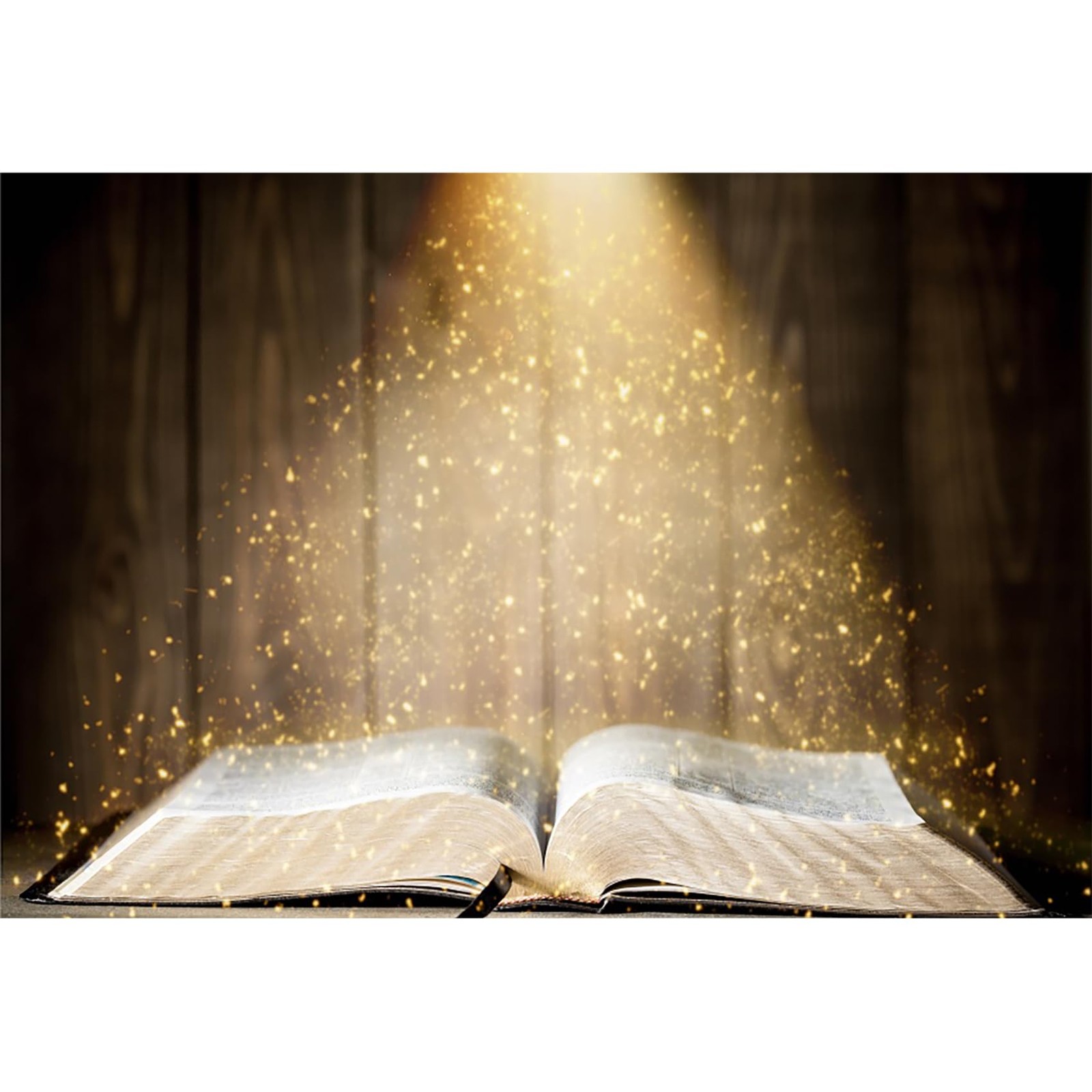 7×5 Ft Magic Book Backdrop Enchanted Wizard Dreamy Gold Light Photography