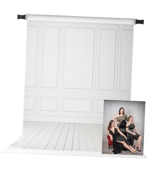 White Grey Wall Photography Backdrop Classic Vintage 5x7ft White Wall 1