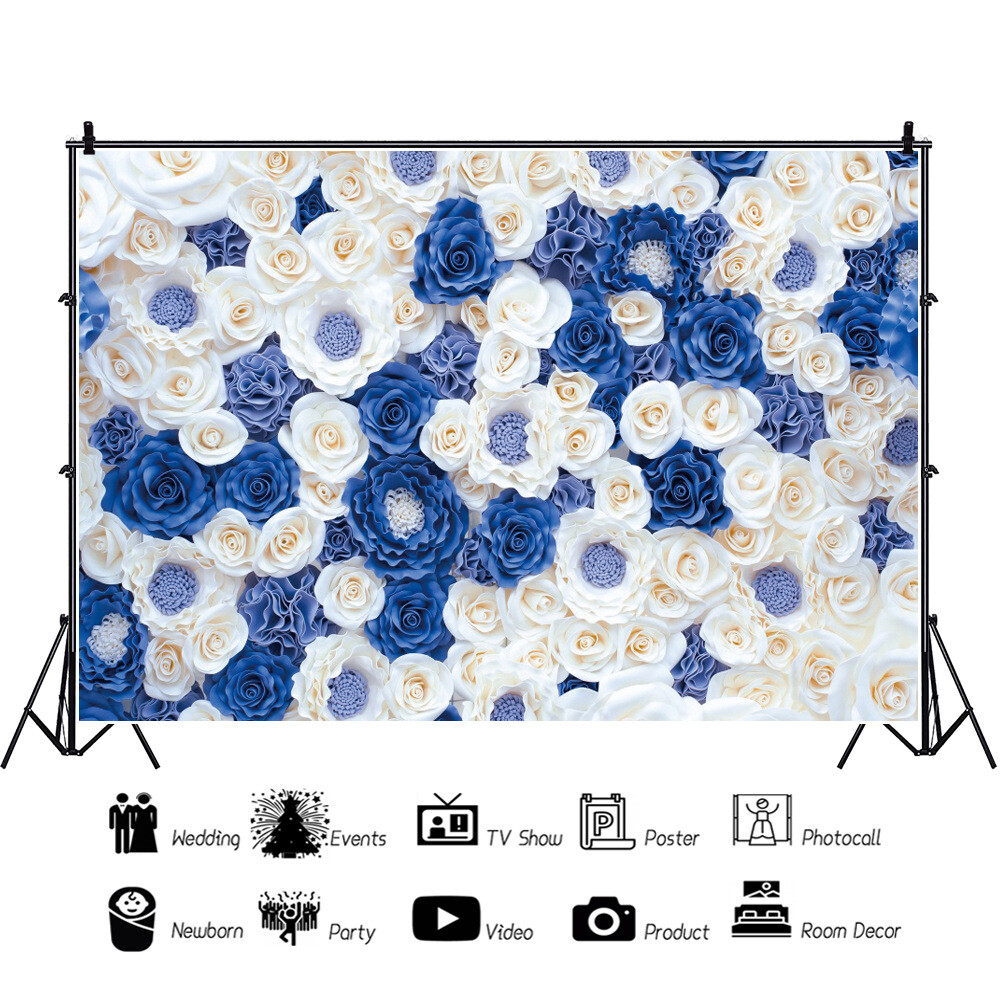 Floral Photography Background Rose Backdrop for Wedding Party Festival Decor