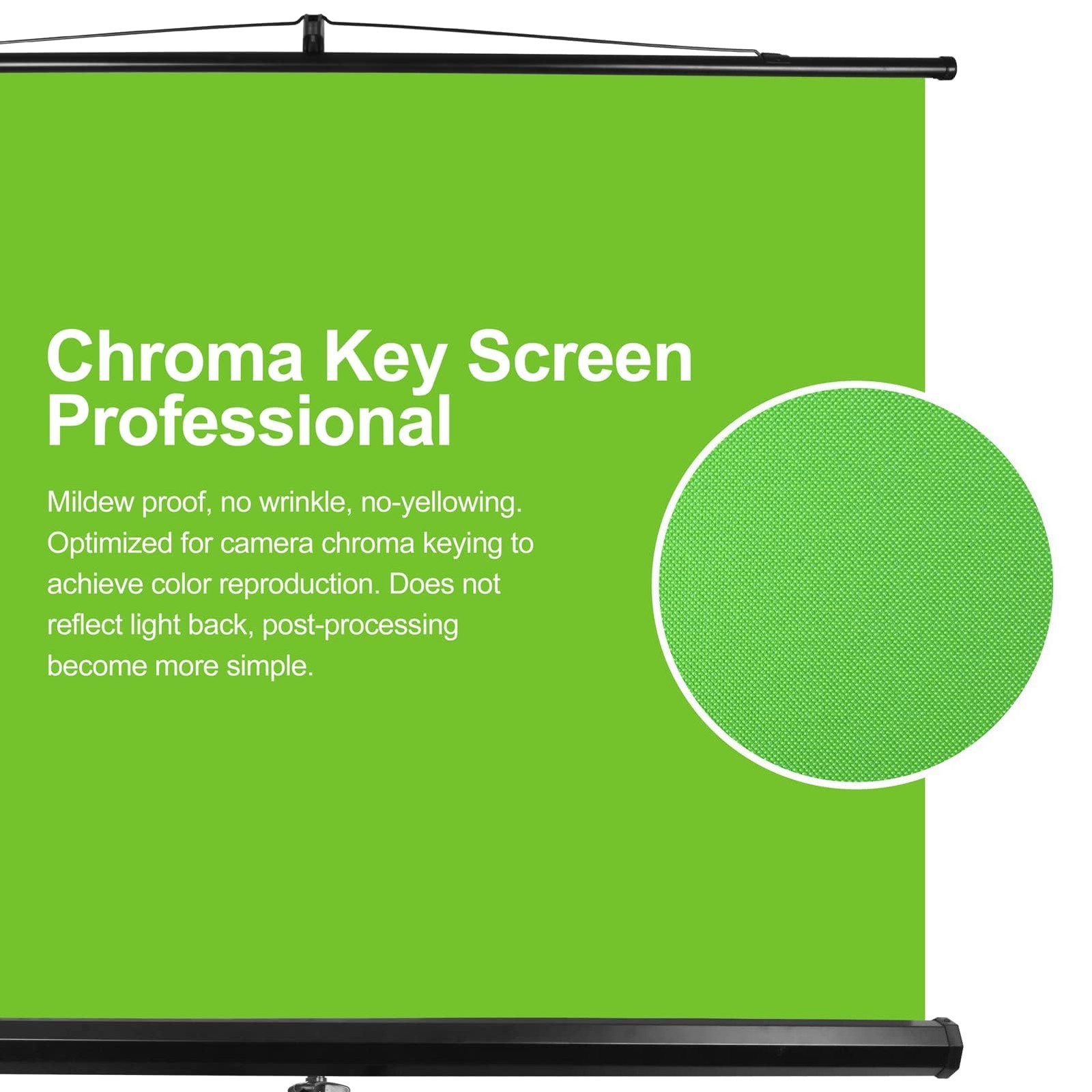 EMART 79 x 71in Green Screen Collapsible with Stand,