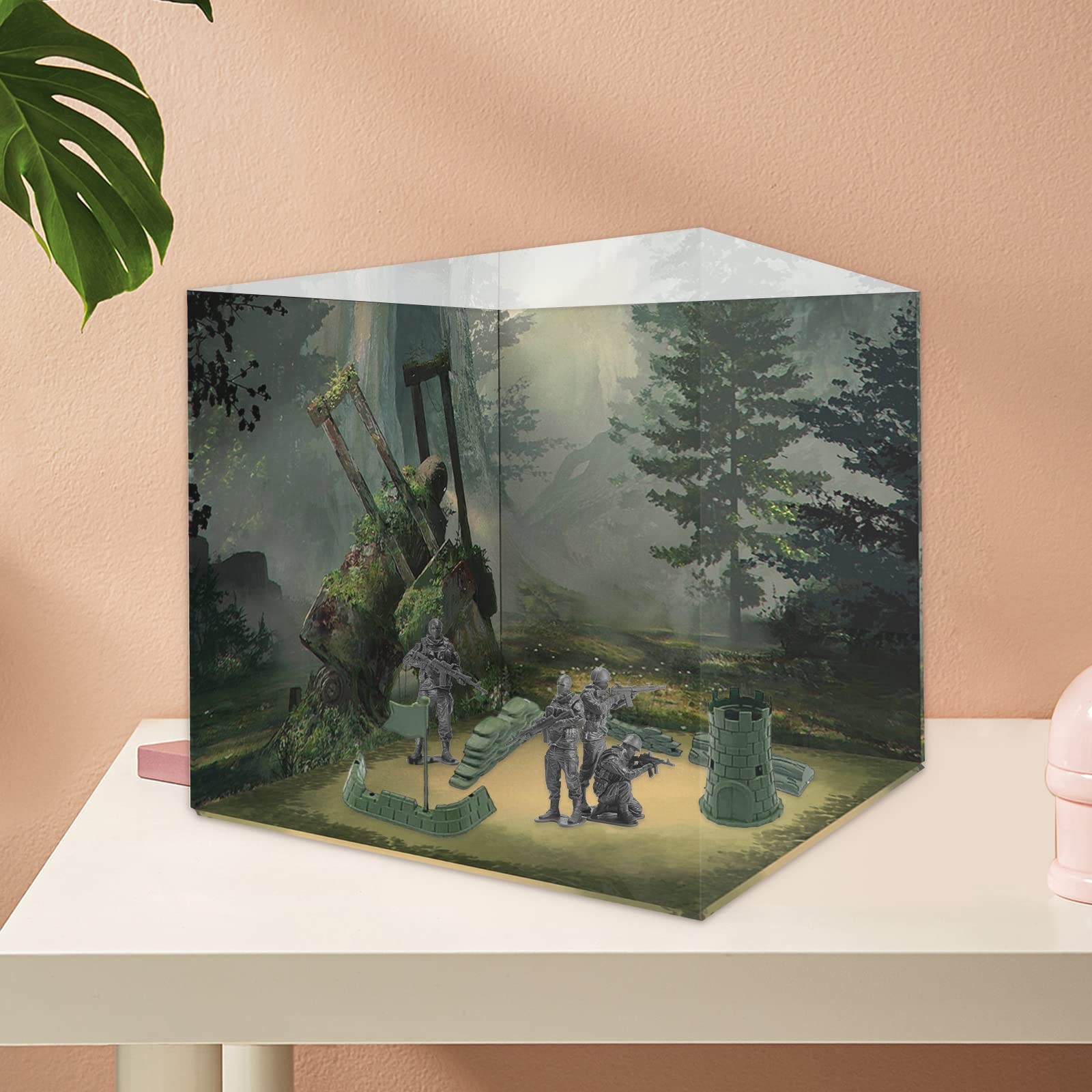 1/12 Scale Display Backdrop for Action Figures and Diecast One Size, Forest