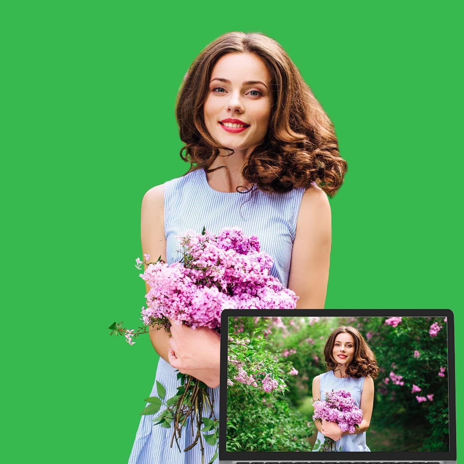 5×6.5ft Green Screen Backdrop, Photography Backdrop Chroma Key Small Greenscr…