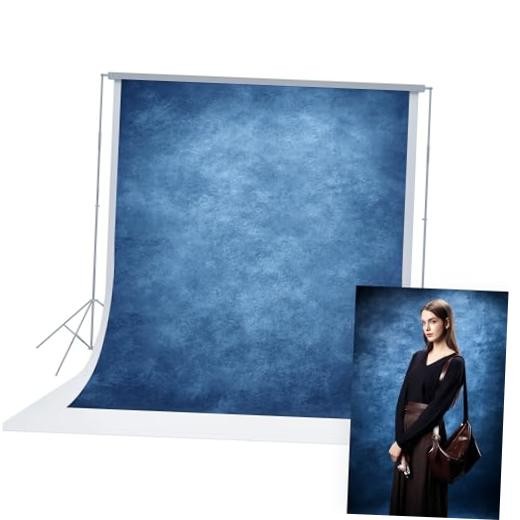 8×10 ft Fabric Photo Backdrops, Abstract Texture 8×10 Ft Abstract Blue