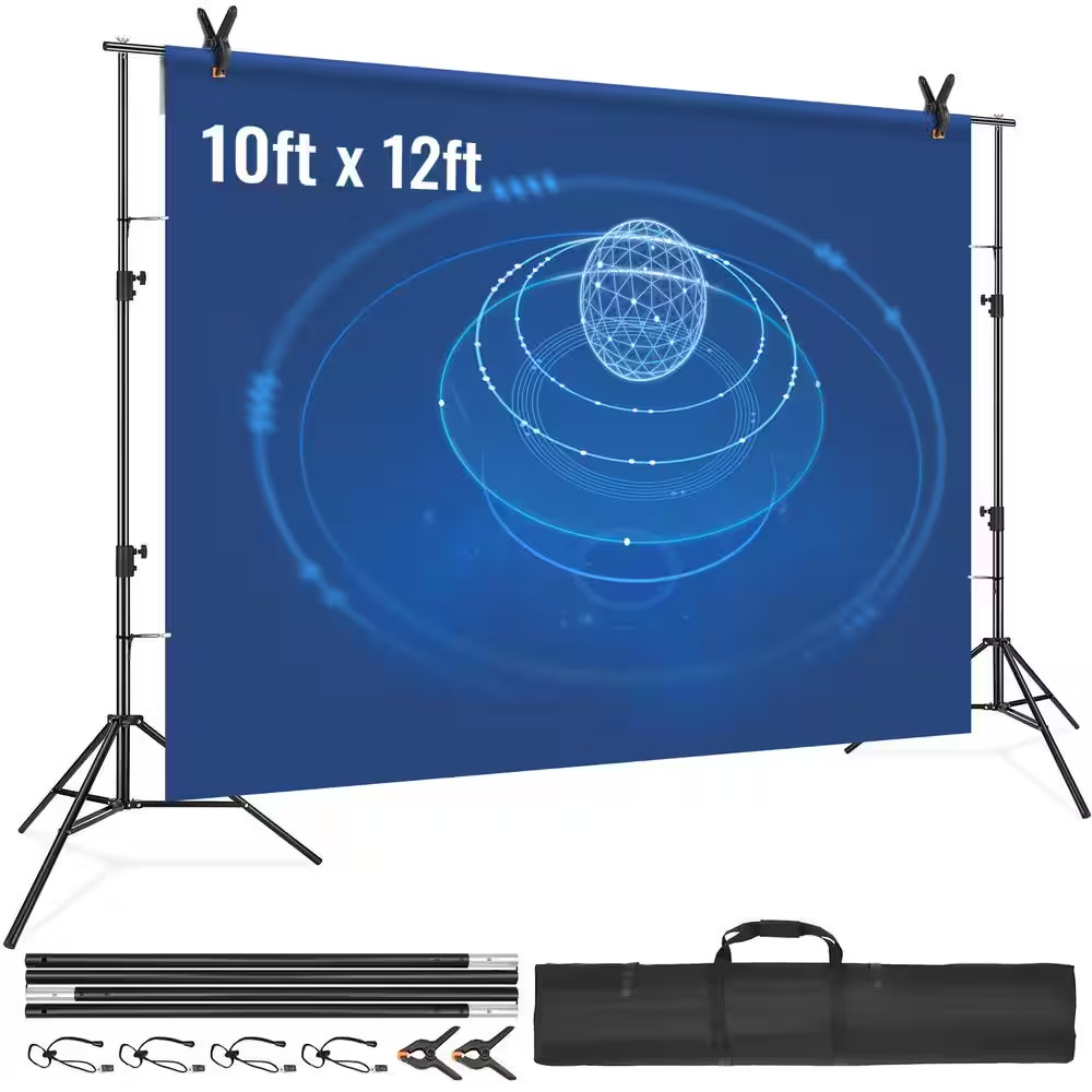 Backdrop Banner Stand 144 In. H X 126 In. D Adjustable Display Backdrop Banner S