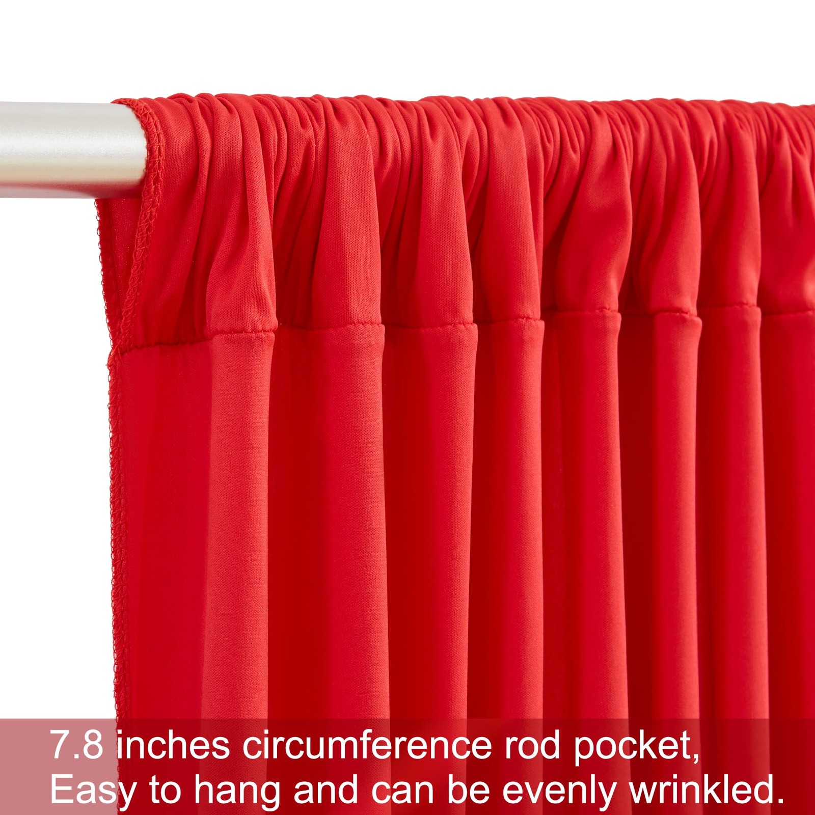 20ft x 12ft Red Backdrop Curtains Wrinkle Free Wedding Party Drapes Cloth Set