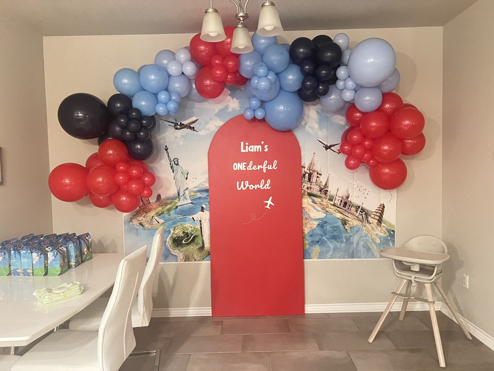 9×6 ft. Globe Travel Backdrop Vinyl Wallpaper.