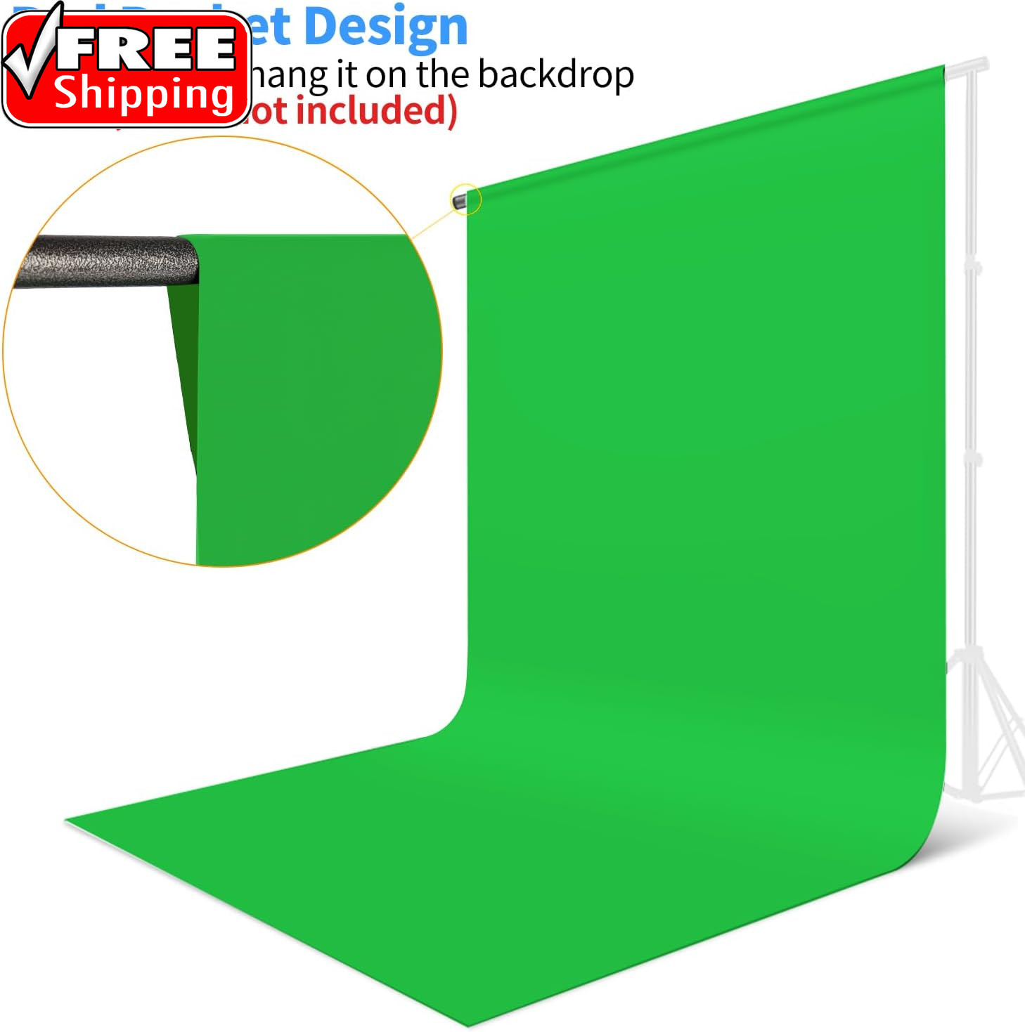 Green Screen Backdrop, 5X7 Ft Photography Chroma Key Greenscreen Background Shee