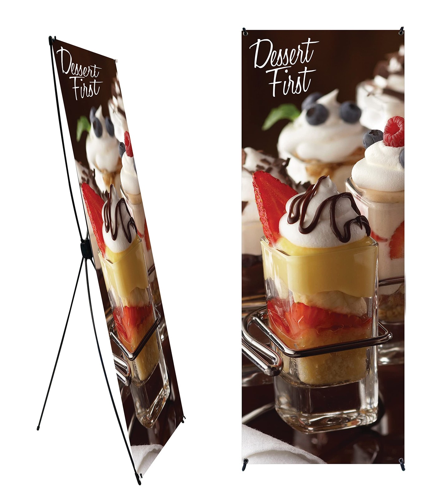 Custom X Banner Printing 24 x 62 in. including Custom printed banner with sta…