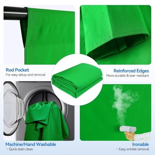 8.5 x 10ft Screen Backdrop Kit with 8.5*10ft Stand/10*12ft Backdrop Green