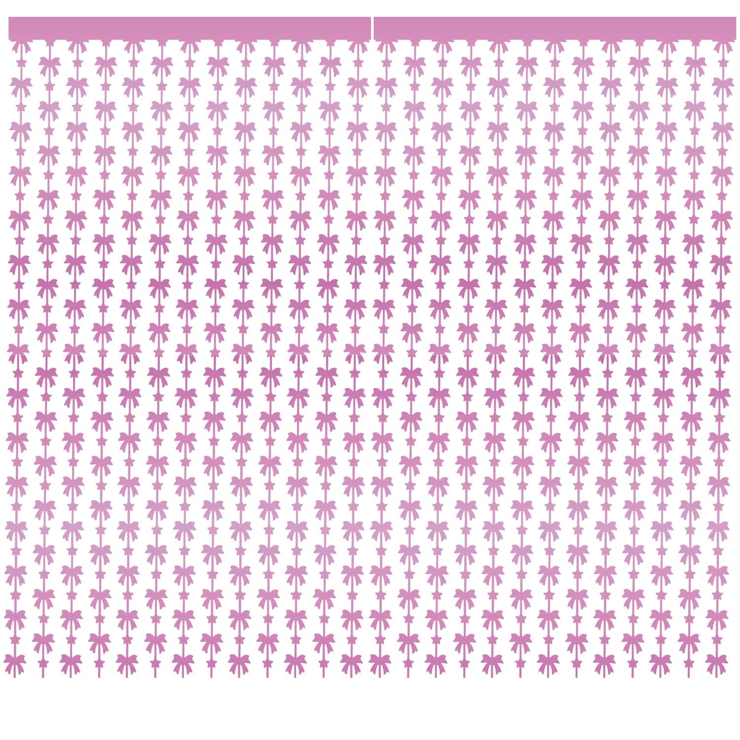Bow Birthday Party Decorations Bow Foil Fringe Curtains Photo Props Backdrop …
