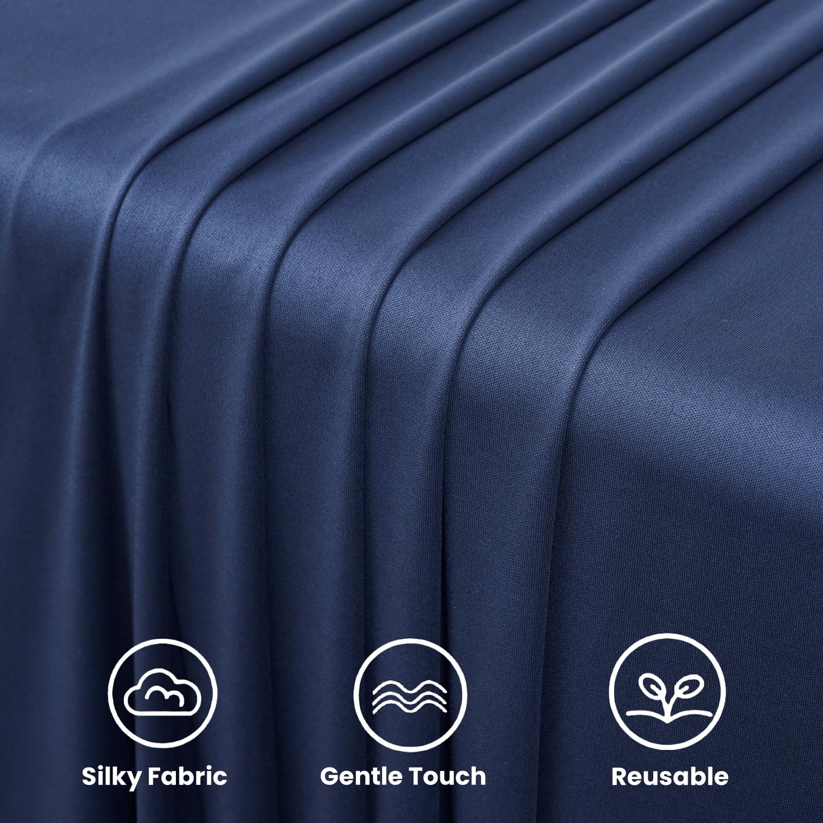 50ftx12ft Navy Blue Backdrop Curtains for W5′ x H12′(10 panels), navy blue