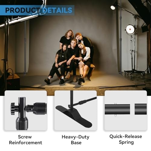 8×8‘ Backdrop Stand Banner Stand Kit with Carry Bag Heavy-Duty Photography 8×8’