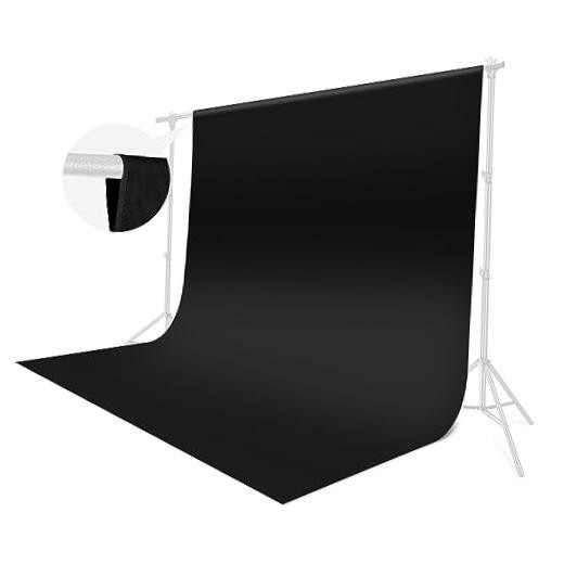 Backdrop Photo Backdrop Curtain for Photoshoot, Pure Photographic 10x10ft Black