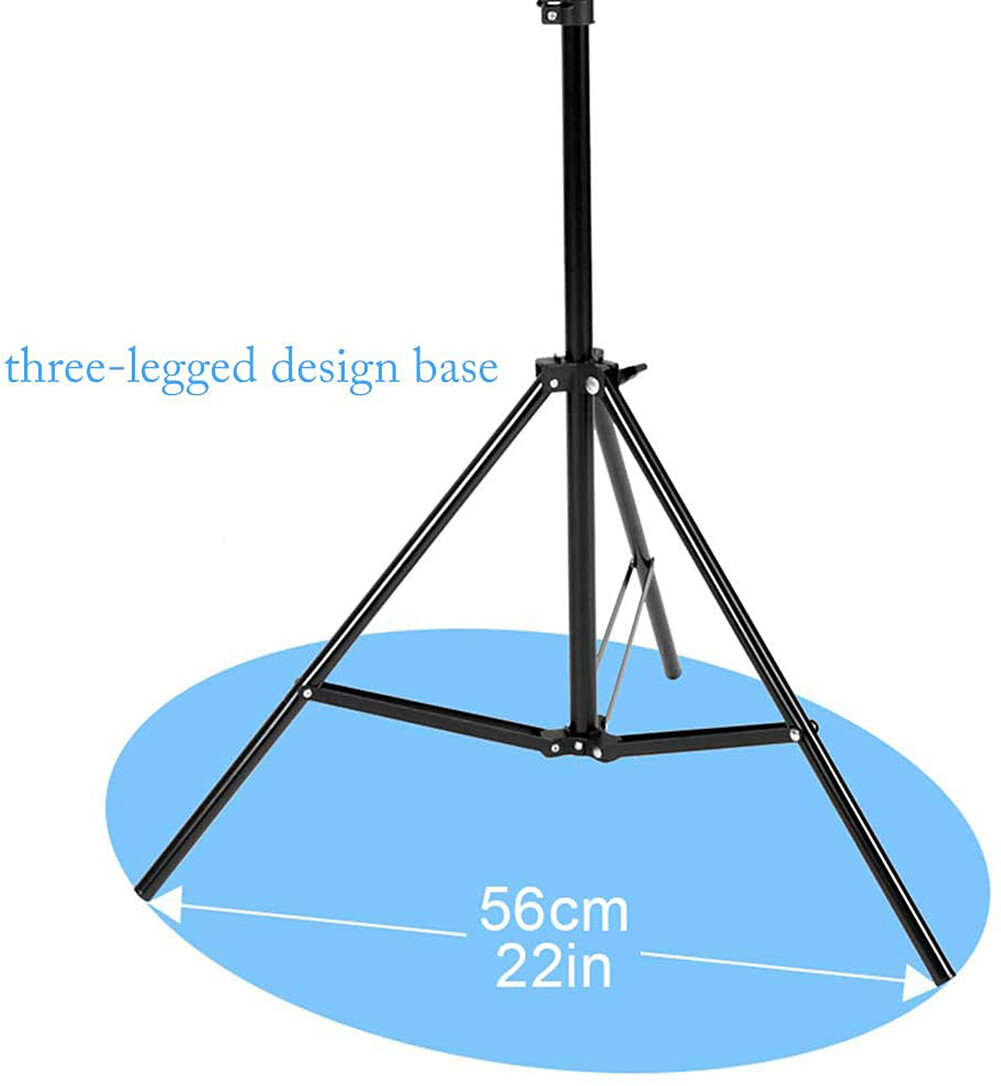 US 6.5×6.5feet/2x2m T-Shaped Photo Backdrop Background Stand with Four Clip Kit