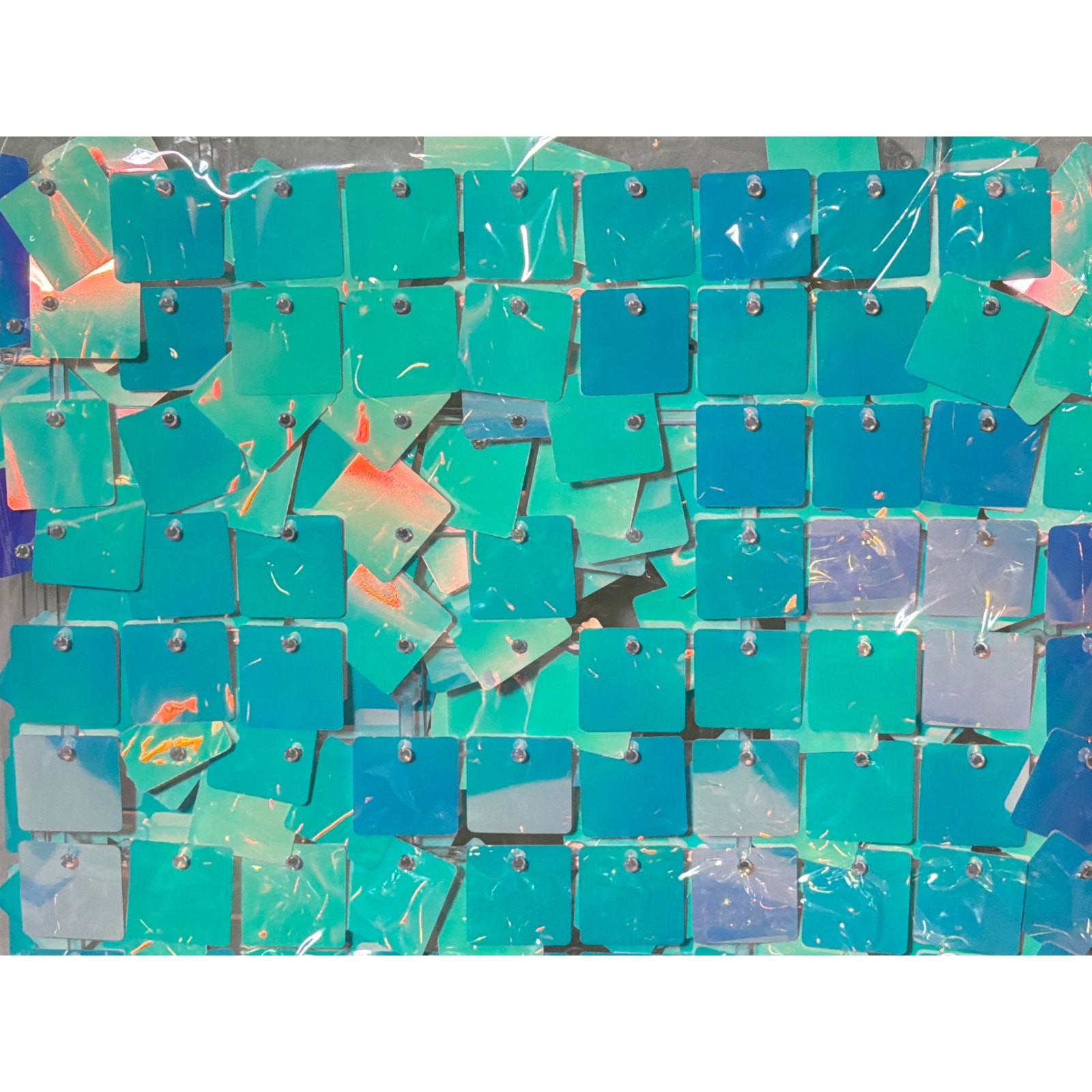 Shimmering Iridescent Square Sequin Spangles 12in x12in Backdrop Panel Set of 12