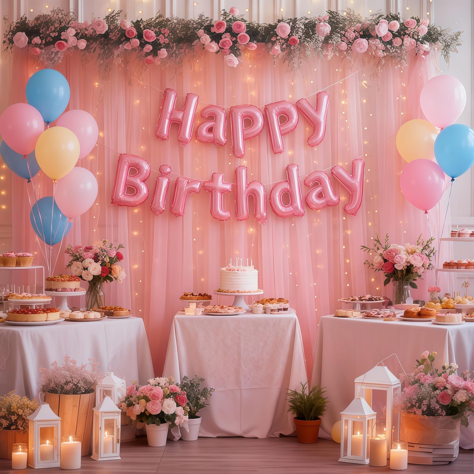 1010ft Dusty Rose Tulle Backdrop Curtain Lights Wedding Photo Background