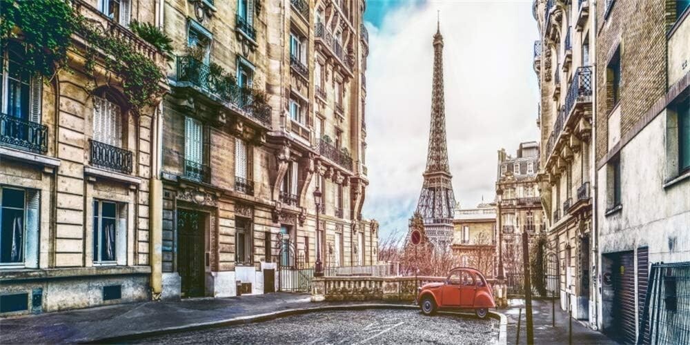 10x5ft Eiffel Tower Backdrop Photography Romantic France Paris Europe Retro