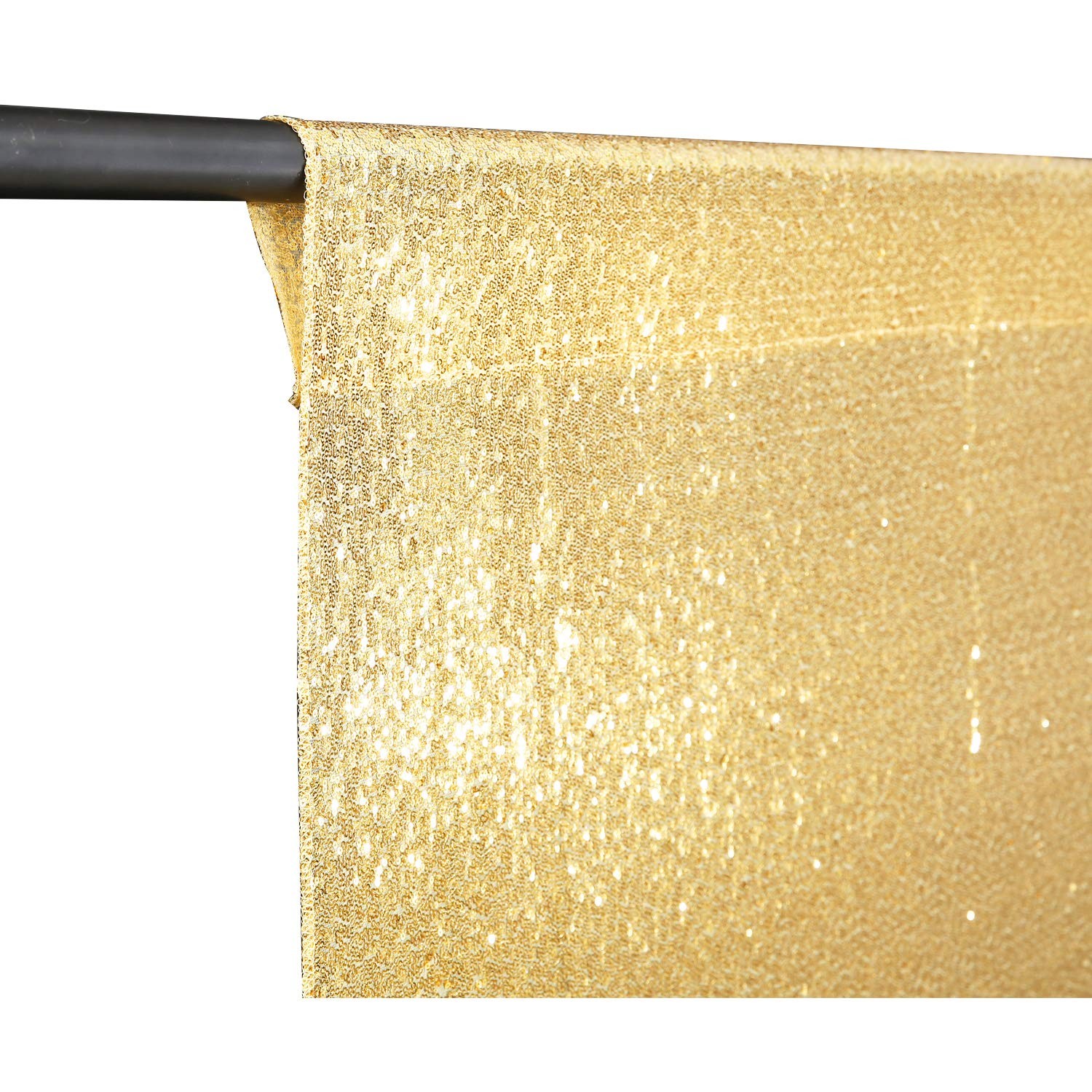 8×8 Ft New Gold Sequin Backdrop Curtain Party Festival Wedding Photography