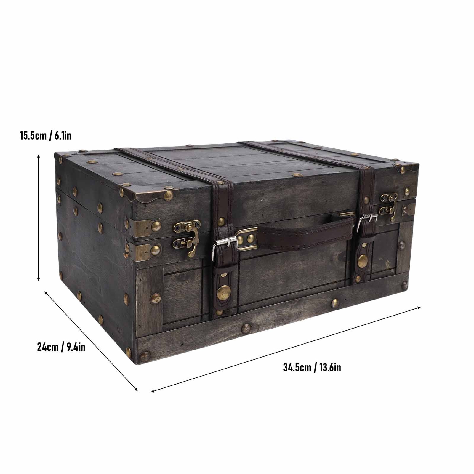 Vintage Storage Trunk Elegant Design For Home Decor 34.5cm Premium CAD
