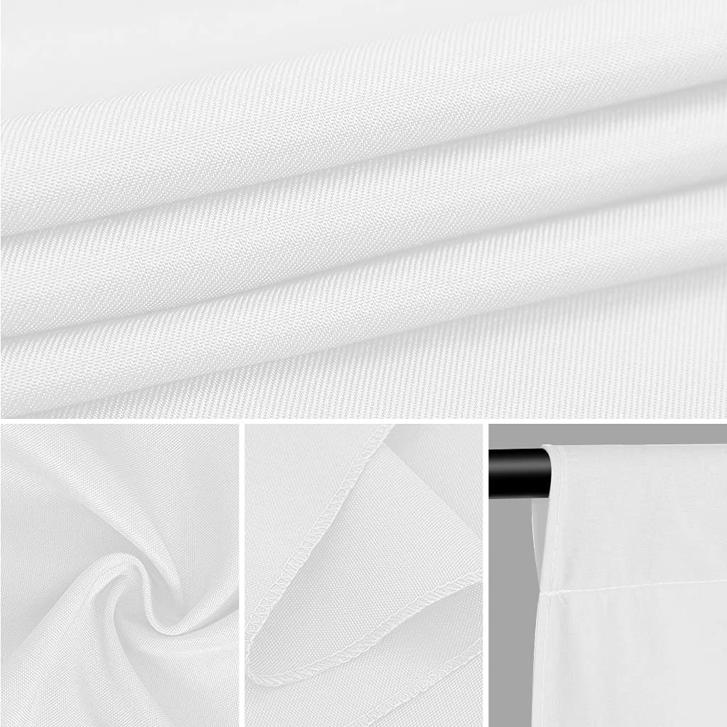 10x12ft White Polyester Photo Booth Backdrop for Party & Photoshoots
