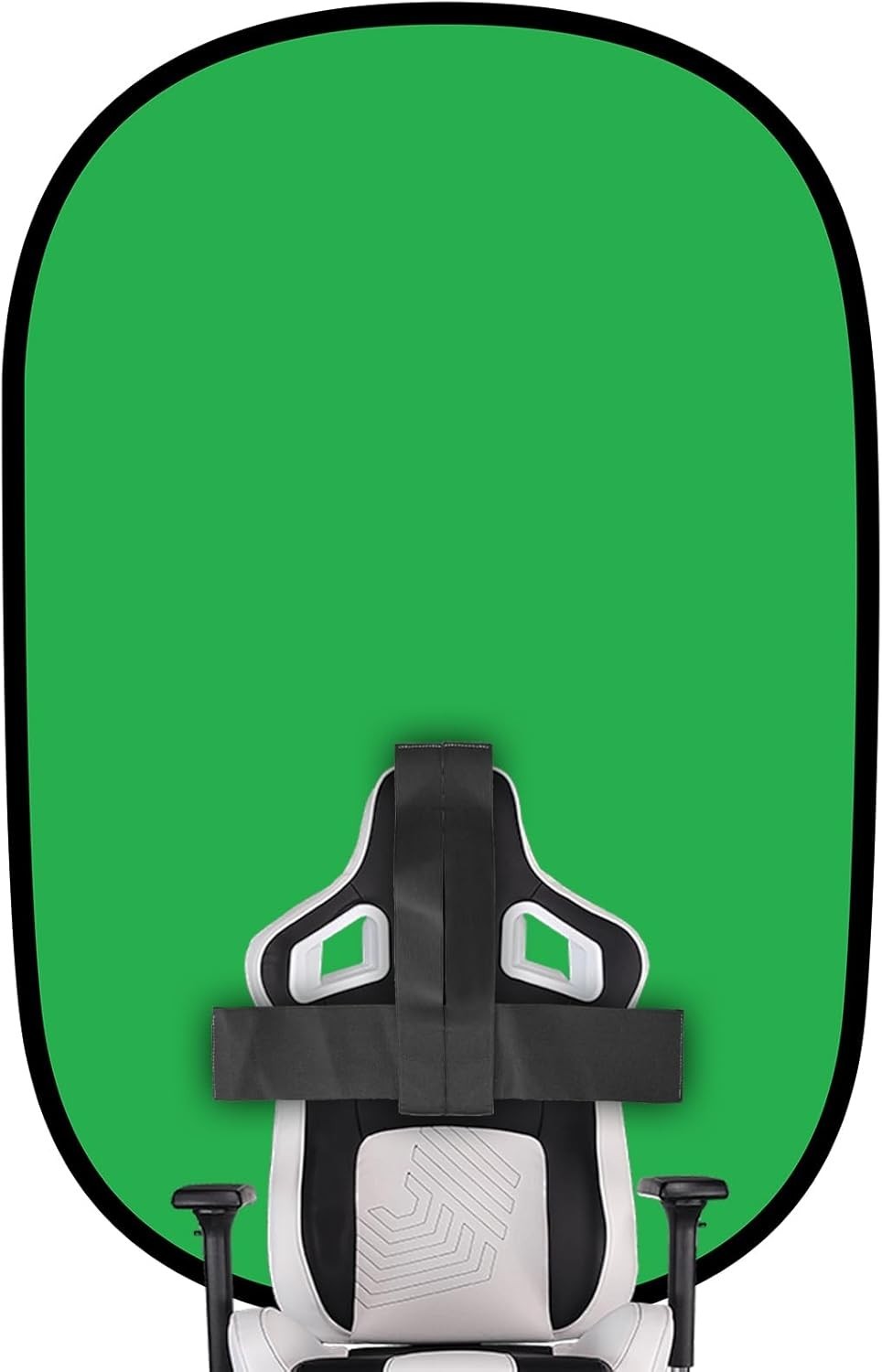 Green Screen Backdrop, 58in Portable Green Screen Chair with Stand Double Sided