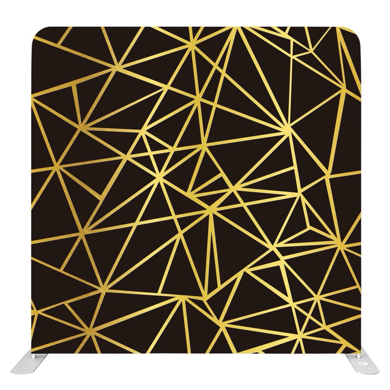 8×8 Black & Gold Geo Tension Backdrop Cover Only – Stretch Fabric (No Frame)