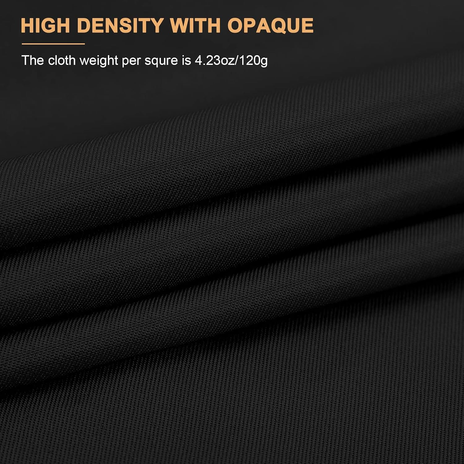 10X8 FT Black Backdrop Background for Photography, Chromakey High Density Polyes