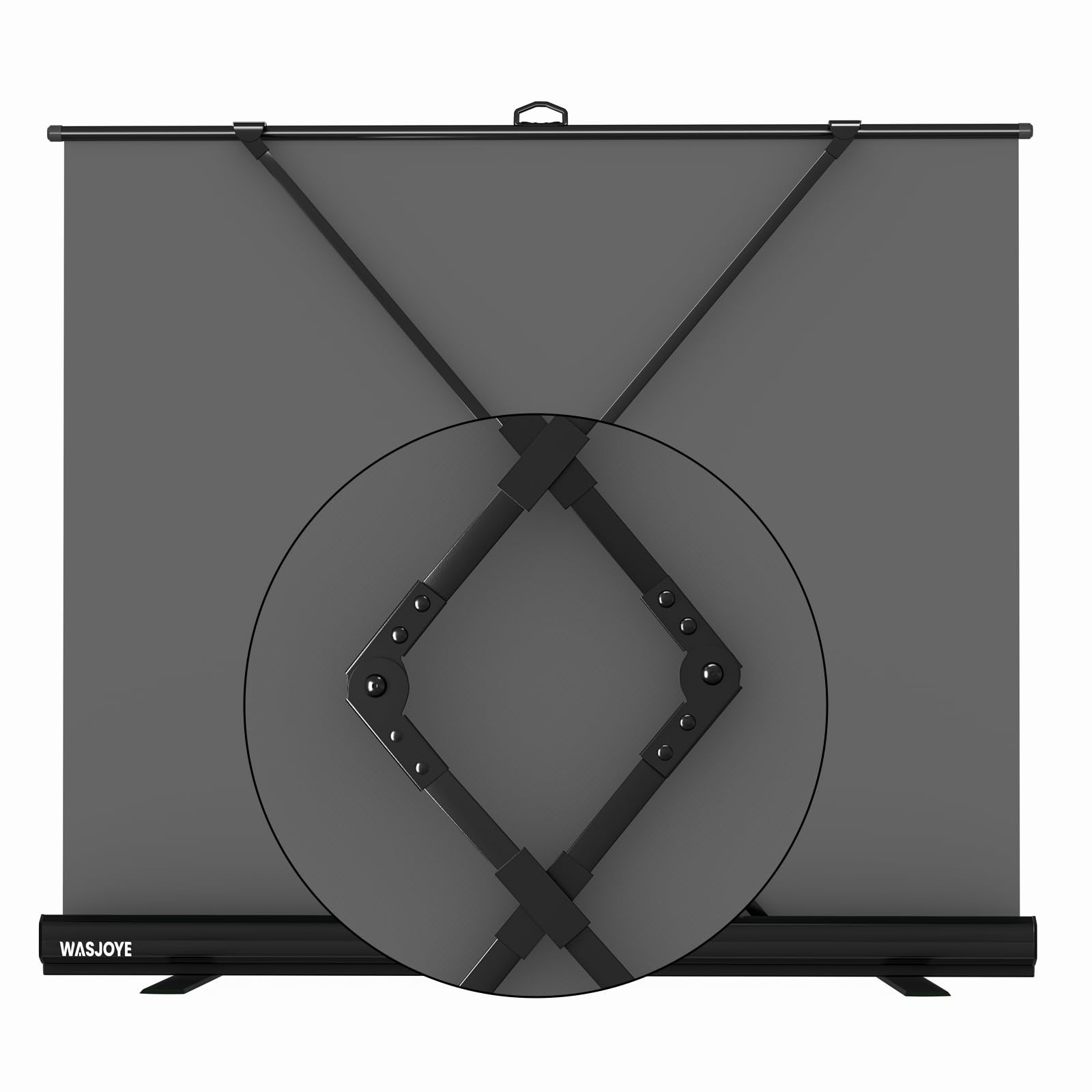 Large Collapsible White Backdrop Screen – 81.5 x 79 in Portable Retractable P…