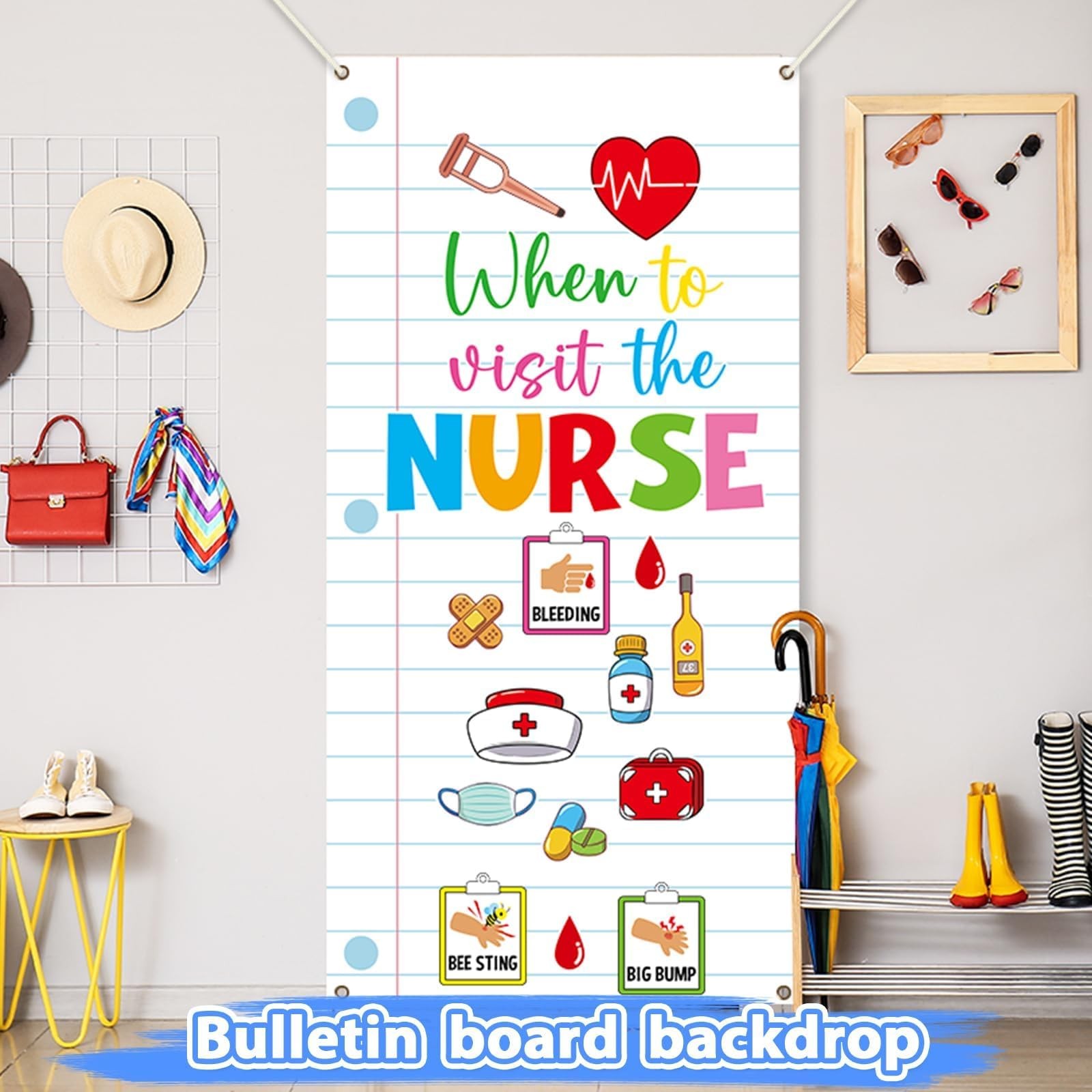 Back to School Door Cover Notebook Classroom Backdrop Decoration Lined Paper …