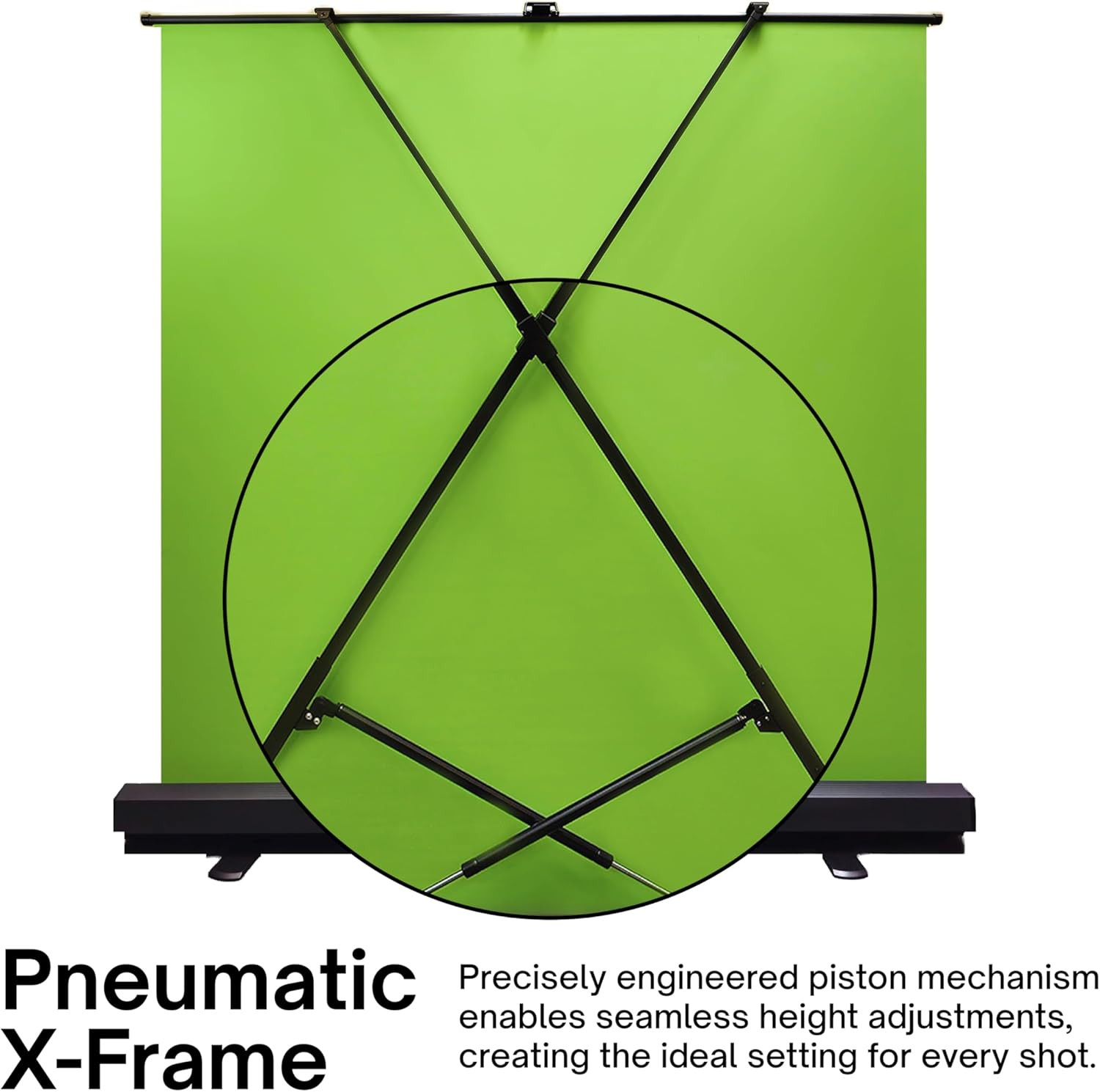 [Wide Version] Green Screen Extra Large Backdrop 78″ L X 78″ W – Free Standing,