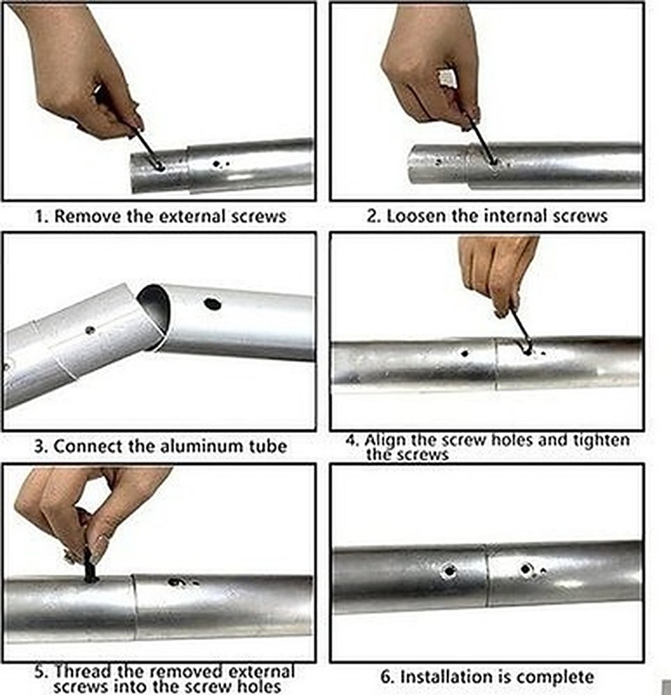 118in 3m Stainless Metal Tube Crossbar for Studio Backdrop Wall Mount #R016