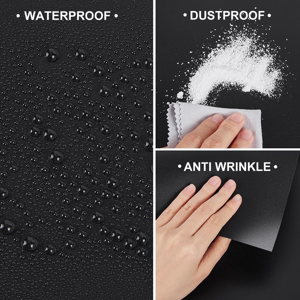 40×15 Inch Matte Black PVC Vinyl Photography Backdrop Photo Studio Background