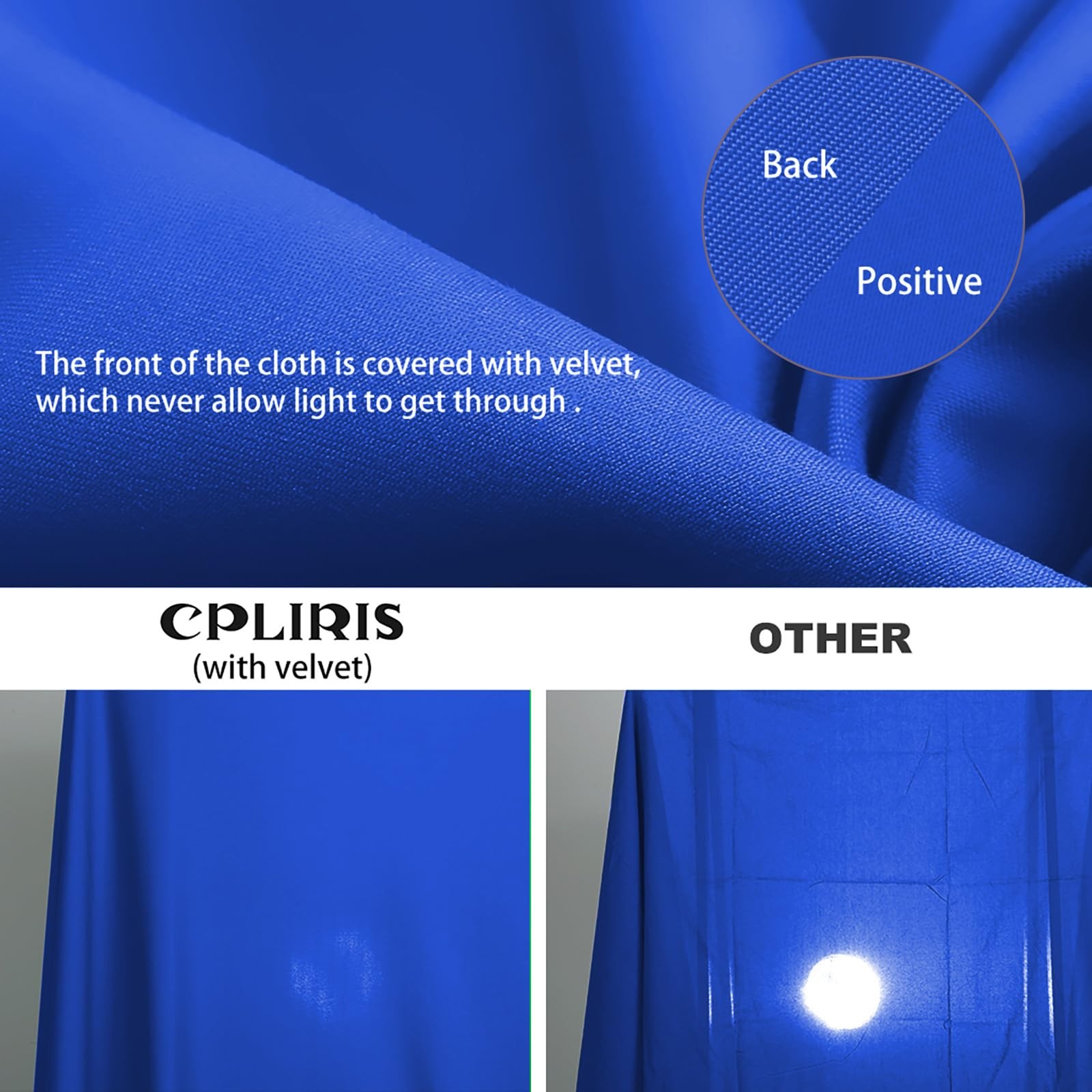 10x12ft Royal Blue Screen Backdrop for Photography, Large Seamless Polyester …