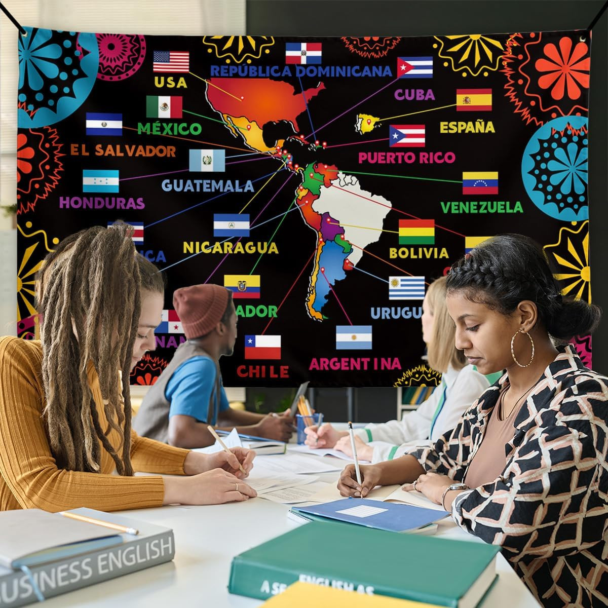 Hispanic Heritage Month Decorations Latin American Banner Spanish Classroom Deco