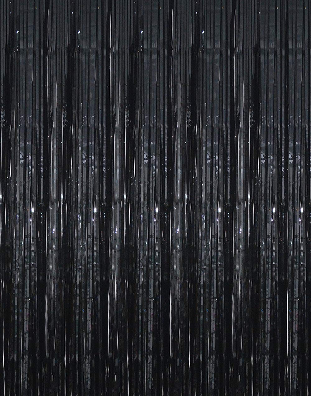 3.2 ft x 9.8 ft Metallic Tinsel Foil Fringe Curtains Party Photo Backdrop Par…